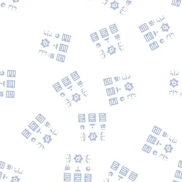 Management tasks glyph seamless pattern 스톡 일러스트