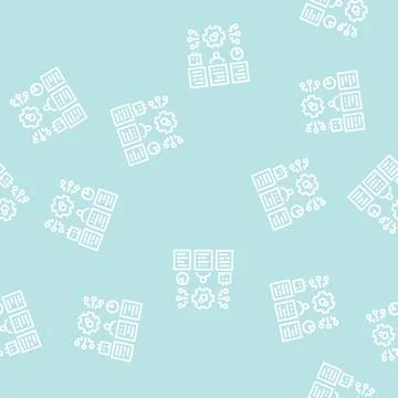 Management tasks line seamless pattern Stock Illustration