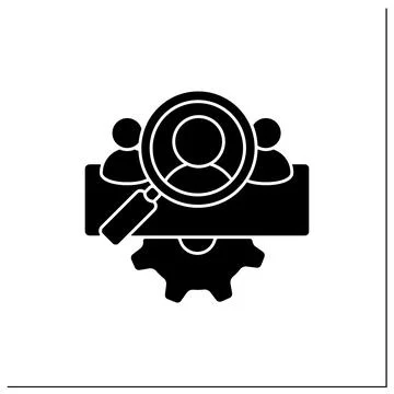 Management team identification glyph icon イラスト素材