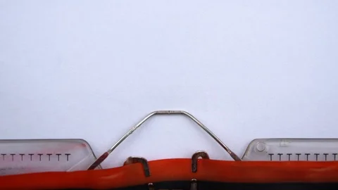 Management Team - phrase printed on an old typewriter in red letters, close up. Stock Footage 126644681