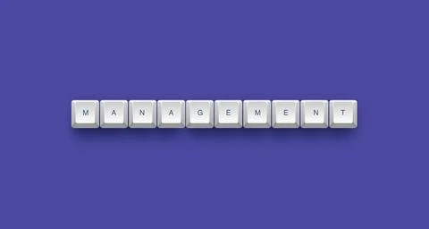 Management text on a 3d keyboard button with shadow concept series イラスト素材