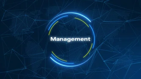 Management Text Effect Technology Background Video stock 262598848
