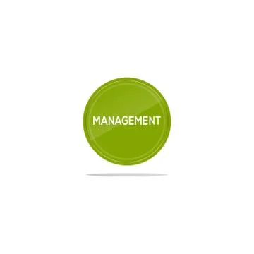 Management text in green circle Stock Illustration