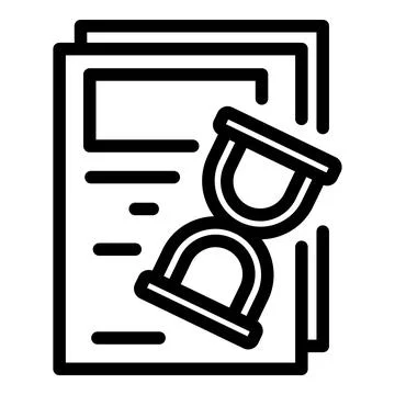 Management time icon outline vector. Job project イラスト素材
