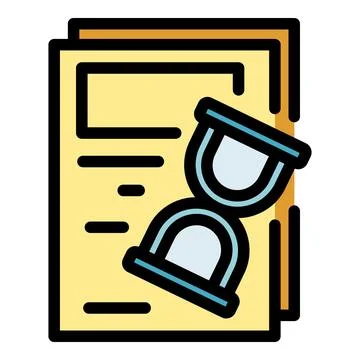 Management time icon vector flat Illustrazione stock