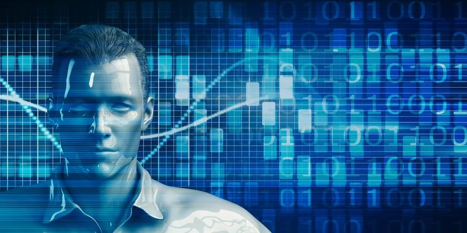 Management Using Data Analytics Technology Stock Illustration