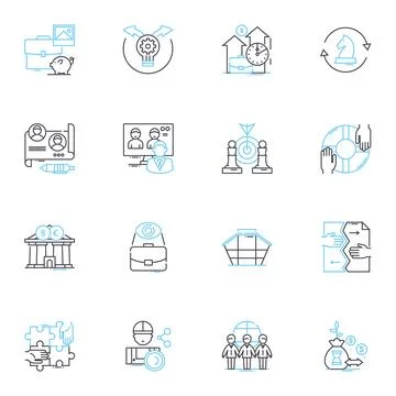 Management Wizard linear icons set. Expert, Efficient, Organized, Proactive イラスト素材