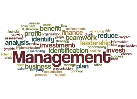 Management, word cloud concept Stock Illustration