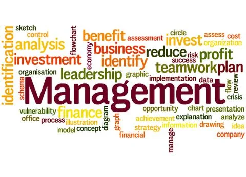 Management, word cloud concept Stock Illustration