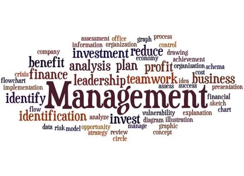 Management, word cloud concept Stock Illustration