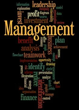 Management, word cloud concept Stock Illustration