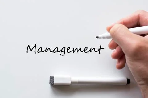 Management written on whiteboard Stock Photos