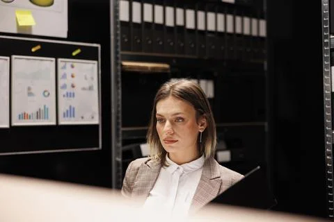Manager analyzing bureaucracy files Stock Photos