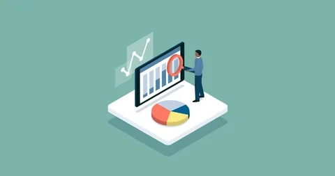 Manager analyzing a business chart on a mobile app Stock Footage 91785414