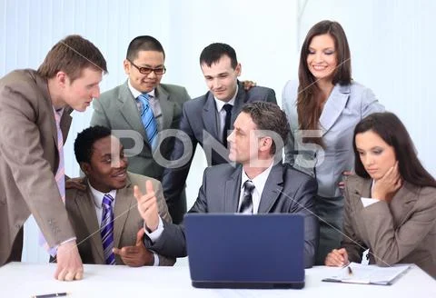 Manager and business team in office Stock Photos