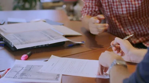The manager approved work and put the signature Stock Footage 58017129