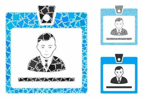 Manager badge Composition Icon of Bumpy Items イラスト素材