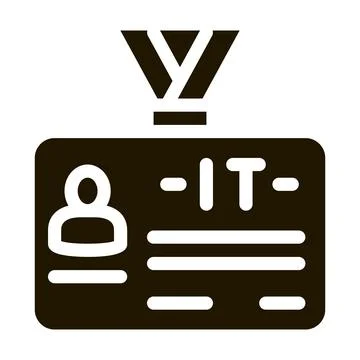 Manager Badge Icon Vector Glyph Illustration 스톡 일러스트