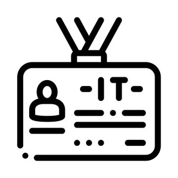 Manager Badge Icon Vector Outline Illustration Illustrazione stock