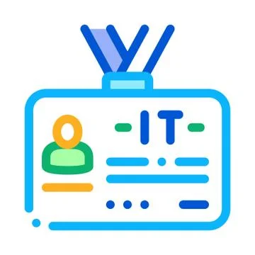 Manager Badge Icon Vector Outline Illustration Stock Illustration
