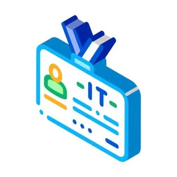 Manager Badge isometric icon vector illustration 스톡 일러스트