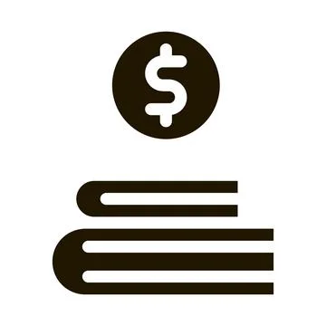 Manager Books Icon Vector Glyph Illustration Stock Illustration