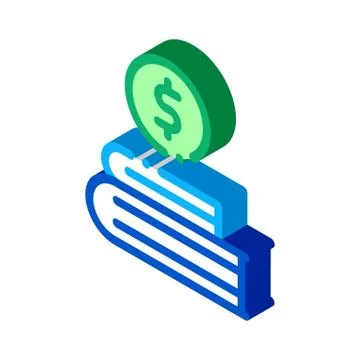 Manager Books isometric icon vector illustration 스톡 일러스트