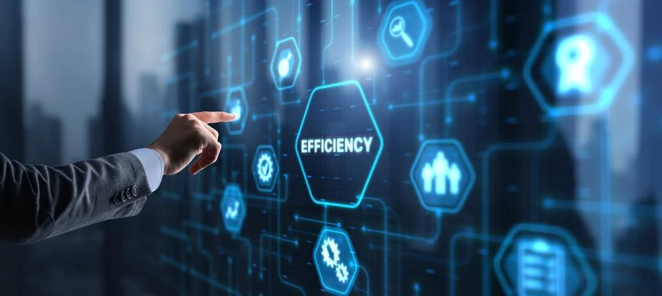 Manager businessman plan to increase efficiency Stock Photos
