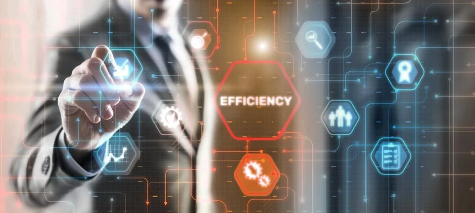 Manager businessman plan to increase efficiency Stock Photos