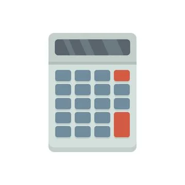 Manager calculator icon flat isolated vector Stock Illustration