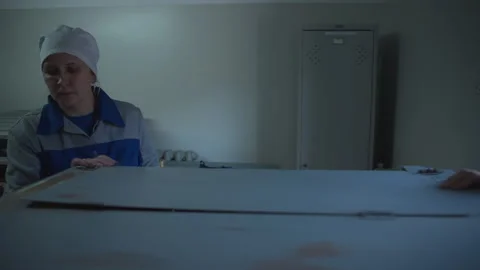 Manager checking the product offloading process into the factory warehouse Stock Footage 277295715