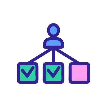 Manager choice icon vector. Isolated contour symbol illustration Stock Illustration