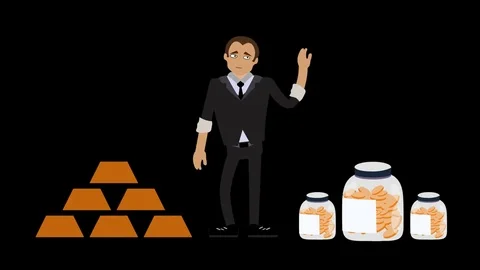 The manager chooses how to store money Stock Footage 81374292