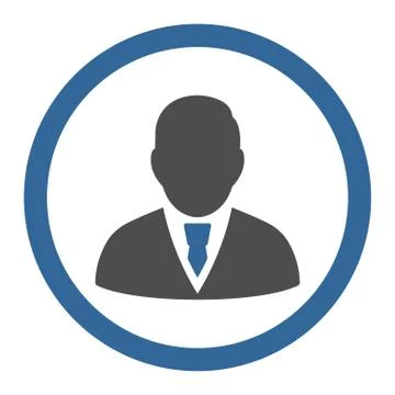 Manager Circled Vector Icon Illustrazione stock