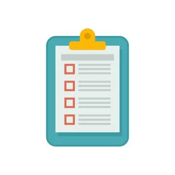 Manager clipboard icon flat isolated Stock Illustration