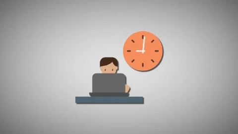 Manager color fading effect mp4 video Illustrazione stock