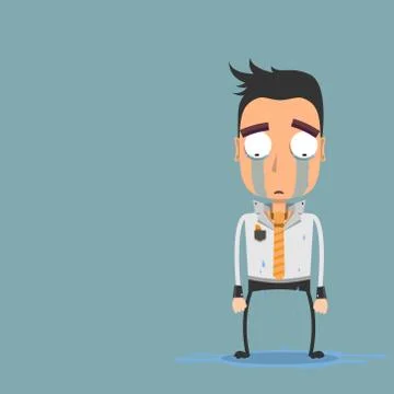 Manager crying 10 EPS Stock Illustration