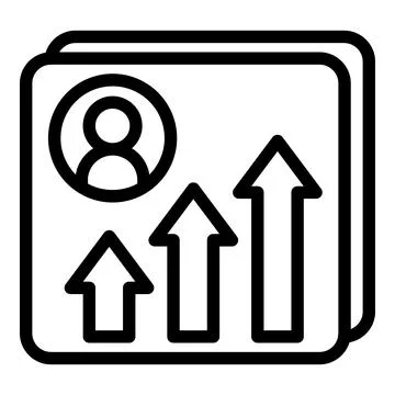 Manager cv icon outline vector. Office laptop Illustrazione stock
