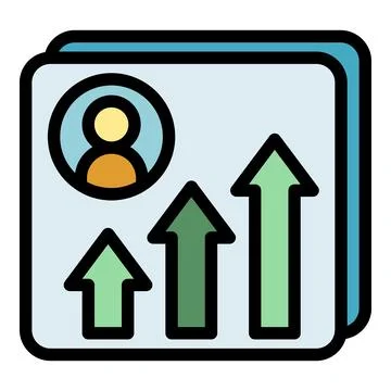 Manager cv icon vector flat Illustrazione stock