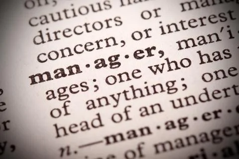 Manager definition Stock Photos