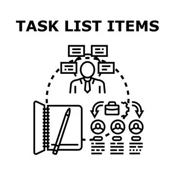Manager delegating project tasks developing business strategy 库存插图