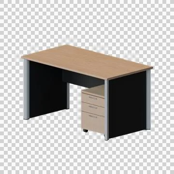 Manager Desk 3D Render Design Element Stock Illustration