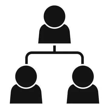 Manager distributing work to employees using scheme Ilustração Stock