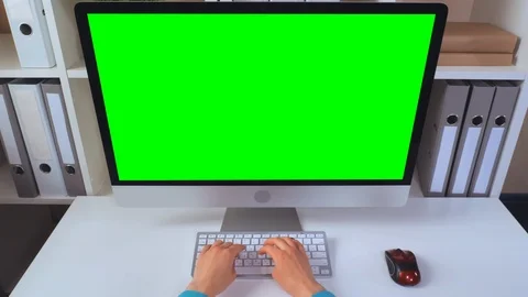 Manager entering data on pc Stock Footage 90732395