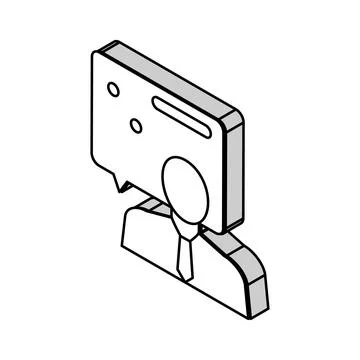 Manager explaining loan isometric icon vector illustration 스톡 일러스트