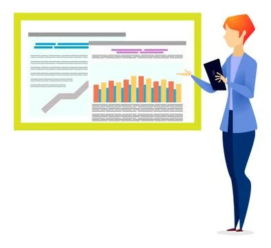 Manager Explaining Schema on Business Meeting Stock Illustration