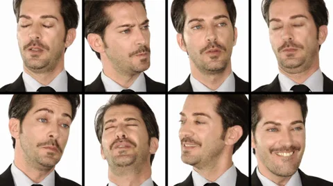 Manager: facial expressions Vídeo Stock 33721923