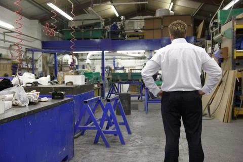 Manager on factory floor Stock Photos