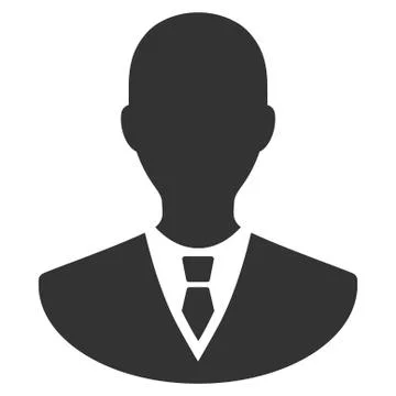 Manager Flat Vector Icon Illustrazione stock