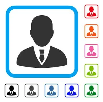 Manager Framed Icon Illustrazione stock